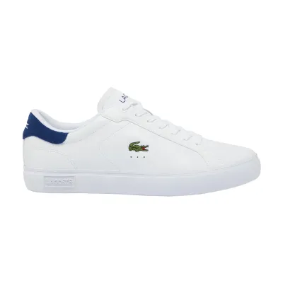 LACOSTE Men's Leather Sneakers -White/Navy