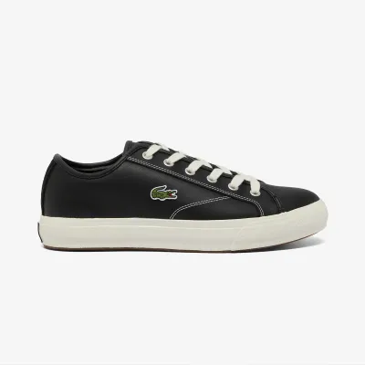 LACOSTE Men's Leather Sneakers -Black/Off White