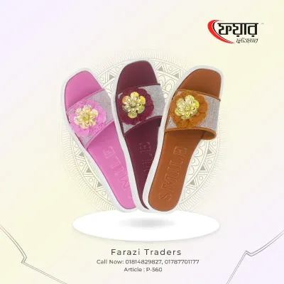 Fair-560 Woman PVC Sandals । ফেয়ার-৫৬০ মহিলাদের পি ভি সি সেন্ডেল ১২ জোড় 