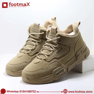Brown leather casual shoes outdoor shoes fashionable stylish 