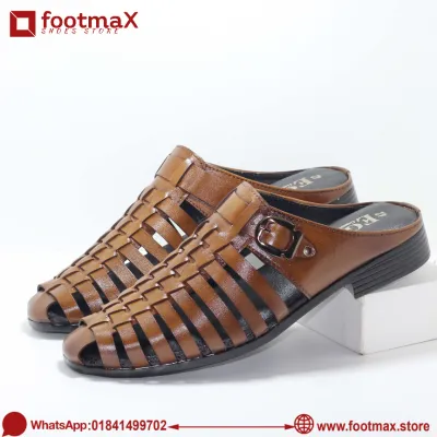 genuine leather half shoes sandals for men