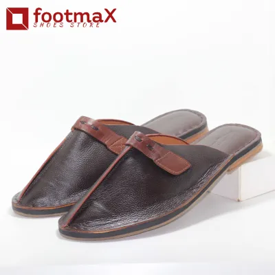 Genuine leather men half shoes casual leather shoes 