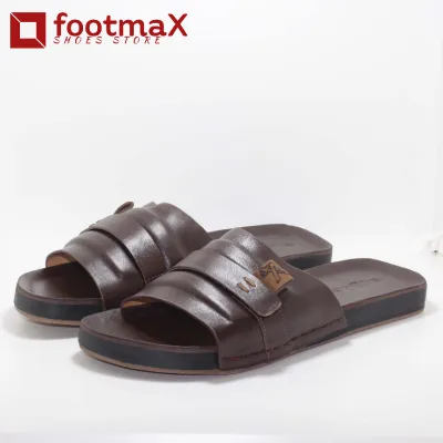 Flat leather casual sandals shoes for men
