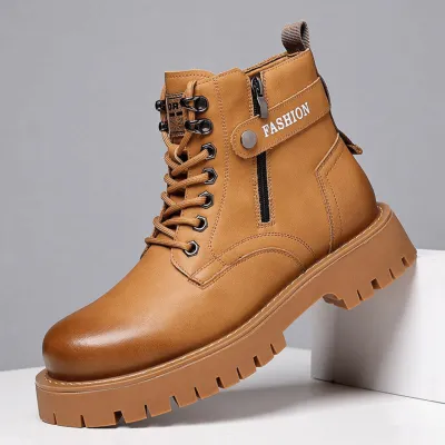British Style High Top Leather Martin Boots