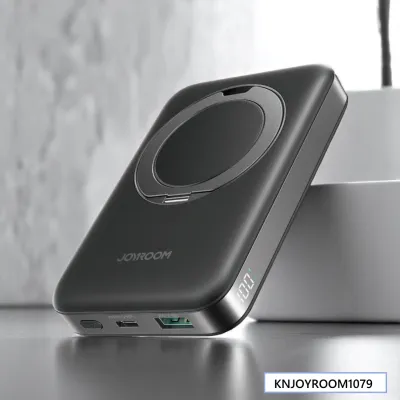 JOYROOM PBM12 22.5W Magnetic Wireless Power Bank with Ring Holder 10000mAh-Black