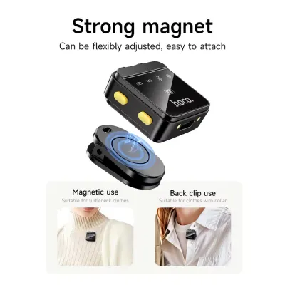 Hoco L17 Dual-Mic Magnetic Lavalier Wireless Digital Microphone
