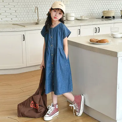 Classic Denim Pocket Dress TD16