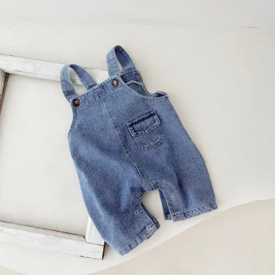 Korean-Style Casual Denim Overalls TD109