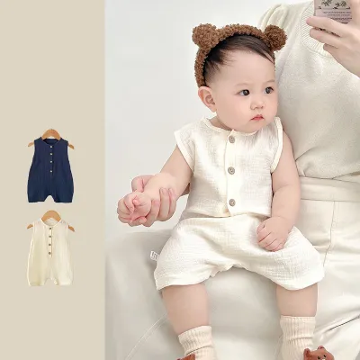 Nordic Style Cotton Sleeveless Romper TD115