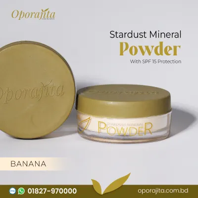 Oporajita Stardust Mineral Powder (Banana) with SPF 15 Protection 