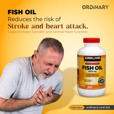 Kirkland Signature Fish Oil 1000mg, 400 Softgels (USA)