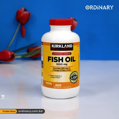 Kirkland Signature Fish Oil 1000mg, 400 Softgels (USA)