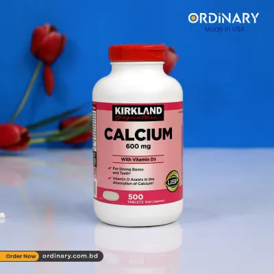 Kirkland Signature Calcium 600 mg with Vitamin D3, 500 Tablets (USA)