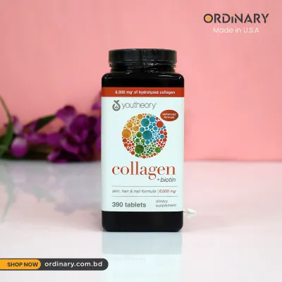 Youtheory Collagen + Biotin Skin, Hair & Nail Formula 390 Tablets