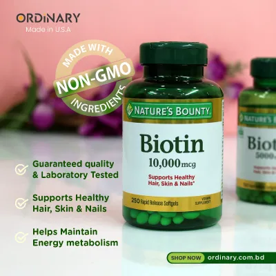 Natures Bounty Biotin 5,000mcg 150 Softgels (USA)