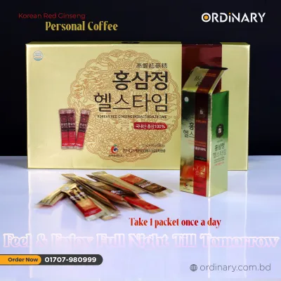 Korean Red Ginseng extract Healthy Time Coffee  (Full Box)