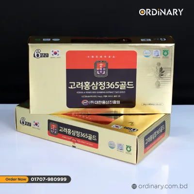 Korean 6 years Red Ginseng Extract 365 Gold 240g (Full Box)