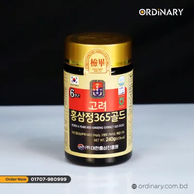 Korean 6 years Red Ginseng Extract 365 Gold 240g (Single) 