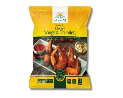 Golden Harvest Sweet & Hot Chicken Wings and Drumlets 500gm