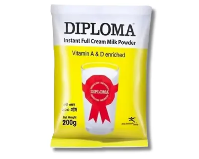 Diploma Instant Full Cream Milk Powder 200gm (Foil Pack)