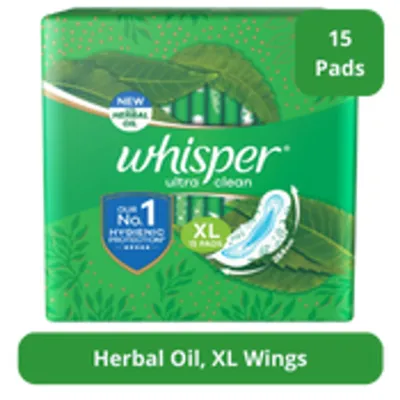 Whisper Sanitary Napkin Ultra Clean-15pads