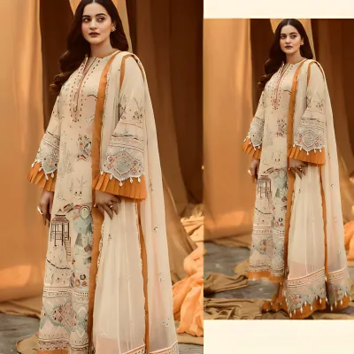 Embroidered Georgette Kameez