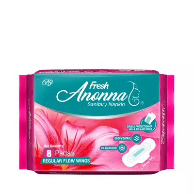 C19 Fresh Anonna Sanitary Napkin Regular Flow 240 Wings 8 - pads