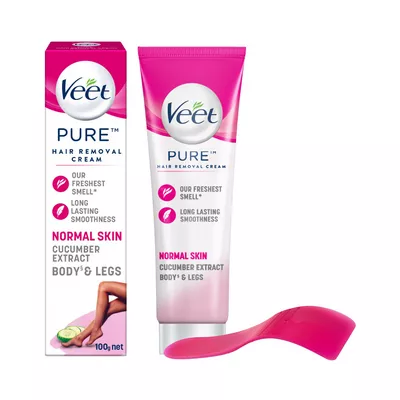 Veet Pure Hair Removal Cream Normal Skin With Cucumber Extract 100 - gm