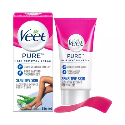 Veet Pure Hair Removal Cream Sensitive Skin With Aloe Vera Extract 25 - gm