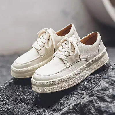 Lightweight Breathable Leather Sneakers