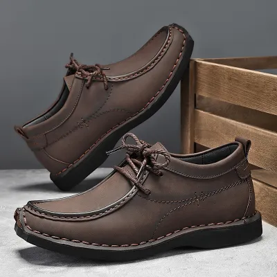 Men's Leather Elevator Oxfords  Stylish Shoes