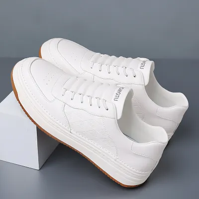 Two-Layer Cowhide Leather Comfortable Sneakers 