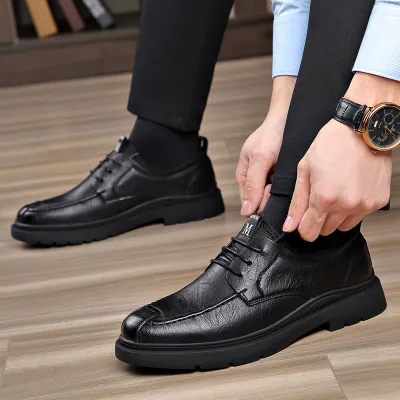 Men's Genuine Leather Oxfords Style Shoes