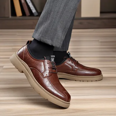 Men's Genuine Leather Oxfords Style Shoes