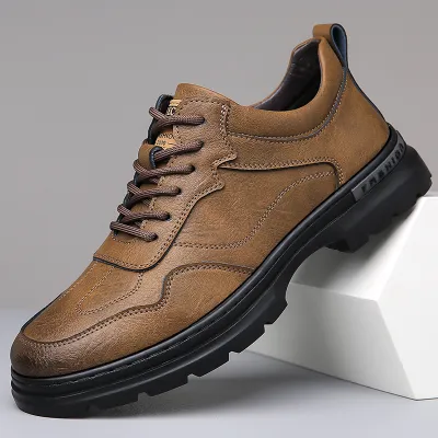 Comfortable Men's Leather Business Leisure Shoes