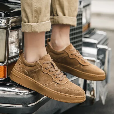 Casual Men's Footwear in a Genuine Faux Suede Style