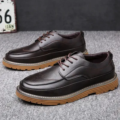 Genuine Leather Trend Lace Up Business Shoes