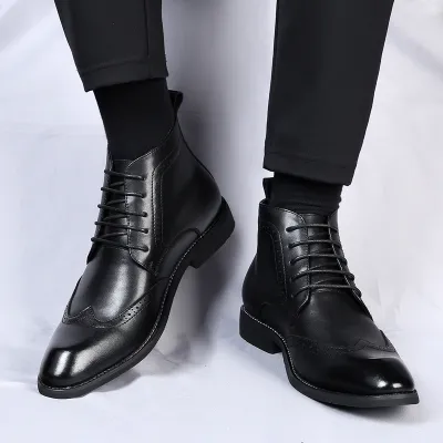  English Style Pointy Toe Marten Boots