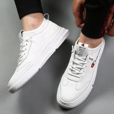 Genuine Leather Outdoor Men’s Casual Sneakers