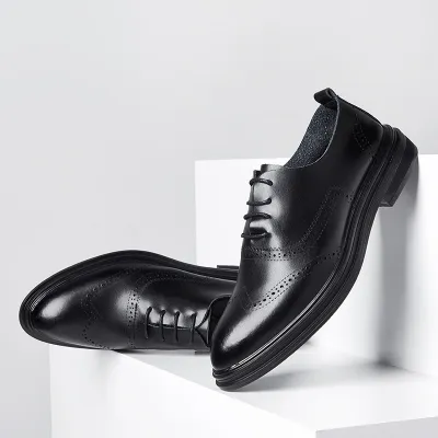 Genuine Leather Retro Style Formal Shoes