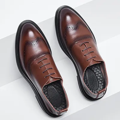 Genuine Leather Retro Style Formal Shoes