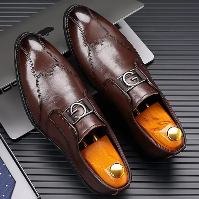 Men's Genuine Leather Pointy Toe Formal Shoes