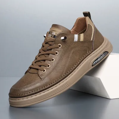 Fashionable Comfortable Leather Sneakers Casual Shoes