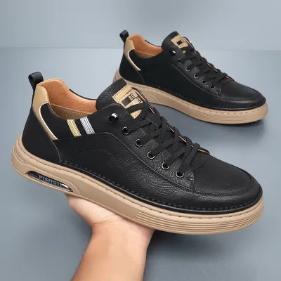 Fashionable Comfortable Leather Sneakers Casual Shoes