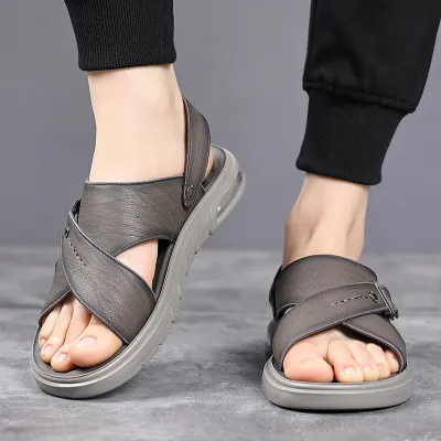  Genuine Leather Soft Sole Men’s Sandals