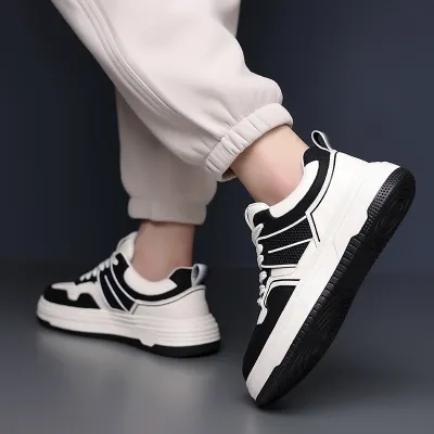 Cowhide Mesh Breathable Sports Men’s Sneakers