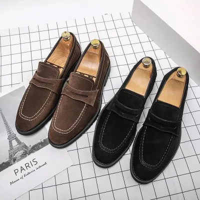 Suede Men’s English Style Casual Loafers