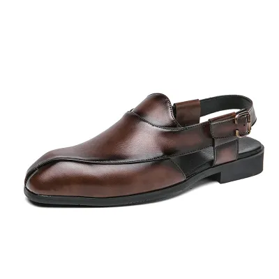 Premium Buckle Men’s Leather Sandal