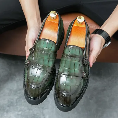 Premium Leather Crocodile Slip On Loafers