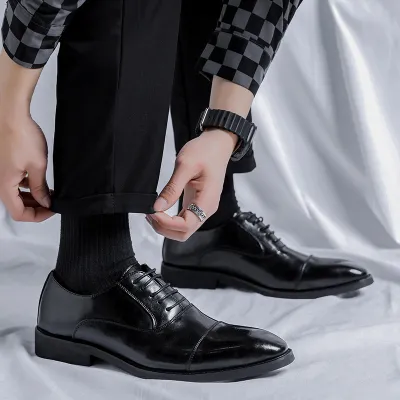 Genuine Leather Oxford Pointed Formal Shoes